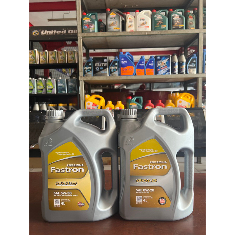 Oli Pertamina Fastron Gold 5w-30 dan Fastron Gold 0w-20 Kemasan 4 Lt