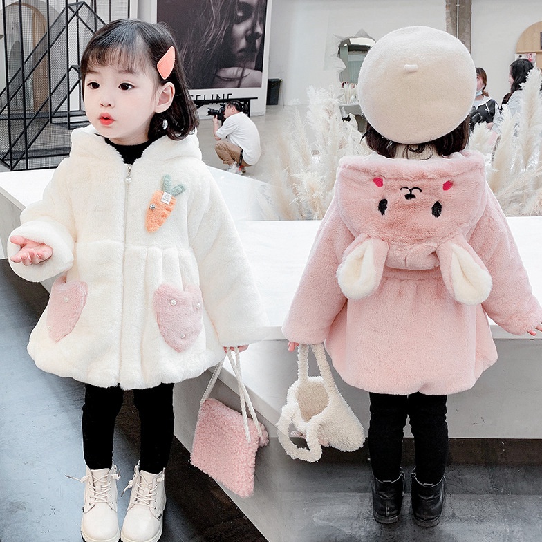 ART W96K Jaket Bulu Anak Bayi Perempuan Model Fox Jacket Bayi Perempuan 6 18 Bulan Import Cewek Jake