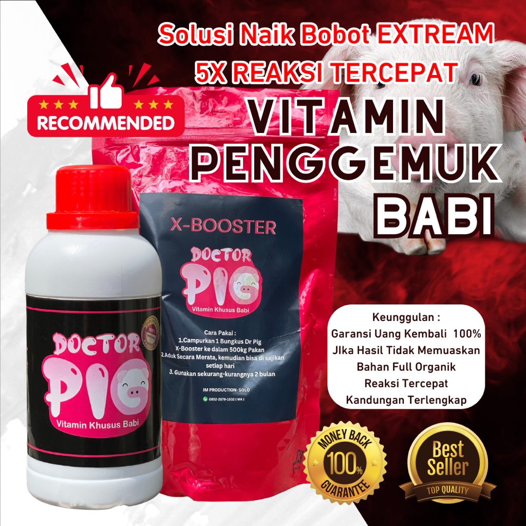 [PANEN TERCEPAT],Vitamin Babi,Vitamin Babi Mempercepat Besar,Vitamin Babi Nafsu Makan,Vitamin Babi G