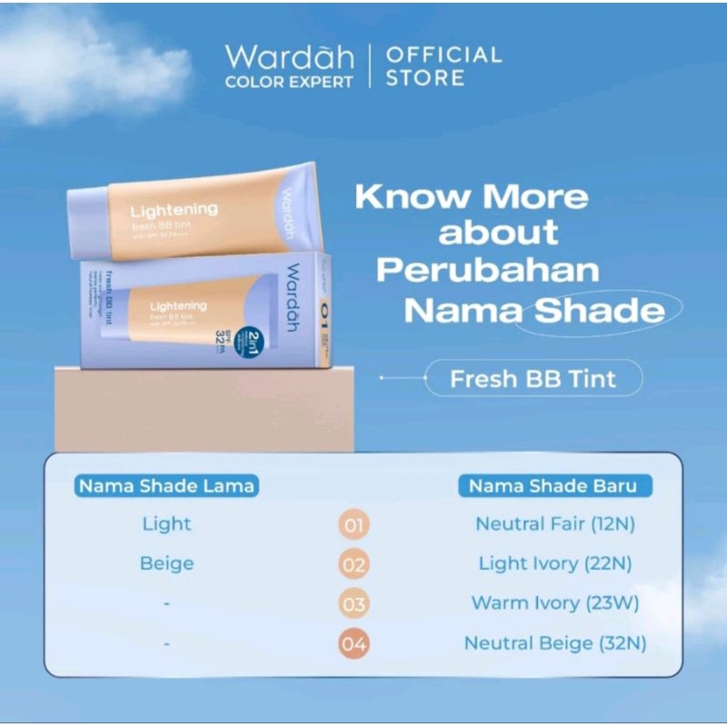 NEW! Wardah Lightening Fresh BB Tint 15ml - Base Makeup Super Ringan yang Diformulasikan