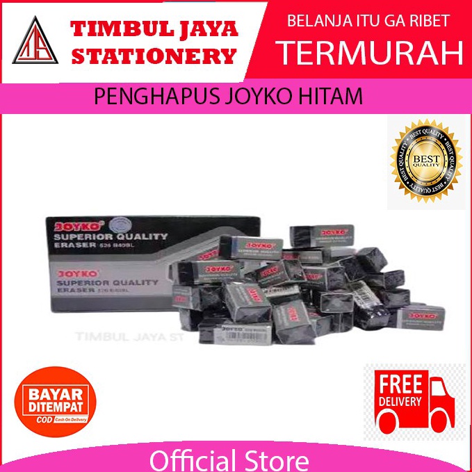 

Joyko Stip Penghapus Eraser Hapusan Joyko Kecil Hitam B4BL isi 4 pcs KODE E4J5