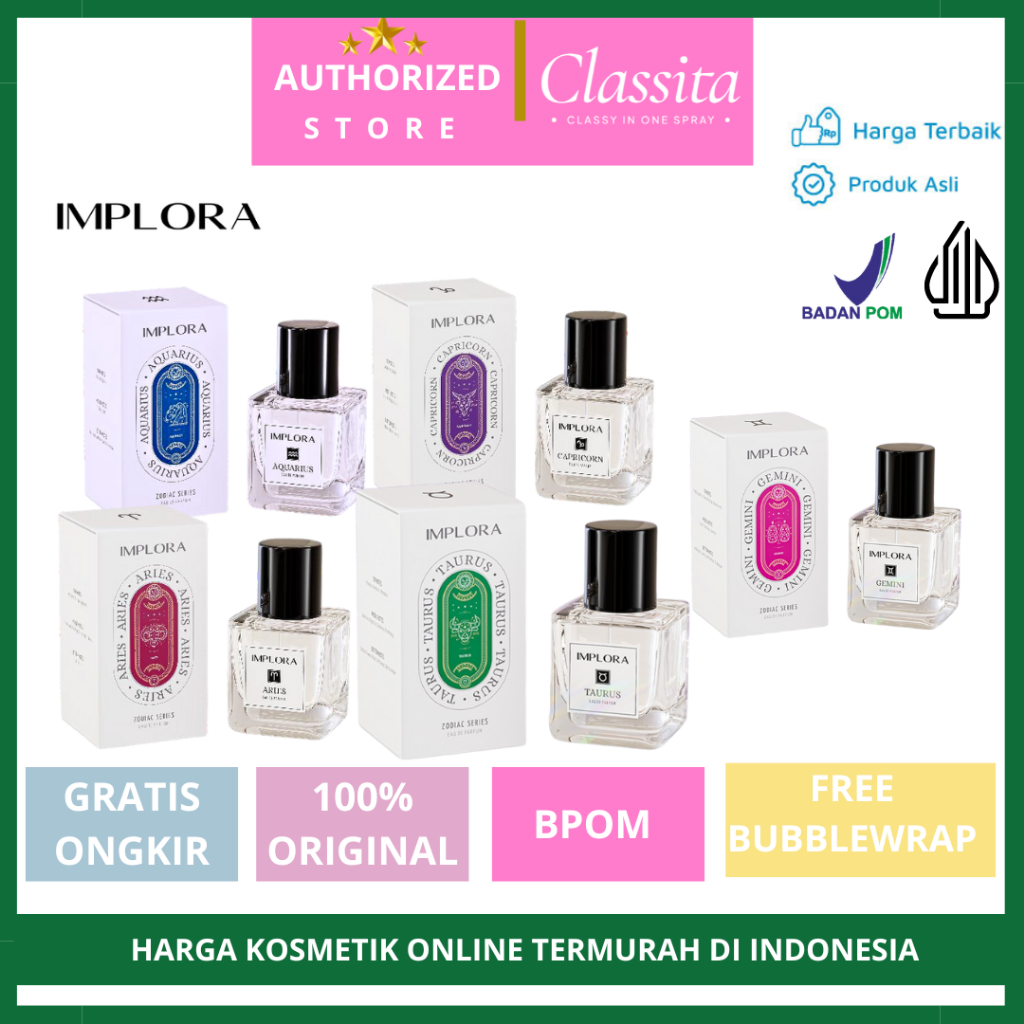 𝐂𝐋𝐀𝐒𝐒𝐈𝐓𝐀.𝐈𝐃 -Implora Parfum | Edp Parfum Wanita | Implora Zodiac Series Eau De Parfum