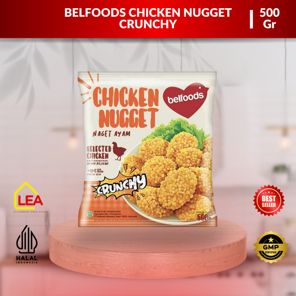 

Belfoods Crunch Nugget 500 Gram Lea Grosir Naget Ayam