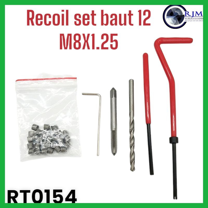 recoil set m8x1.25 recoil baut 12 recoil baut drat 12 set