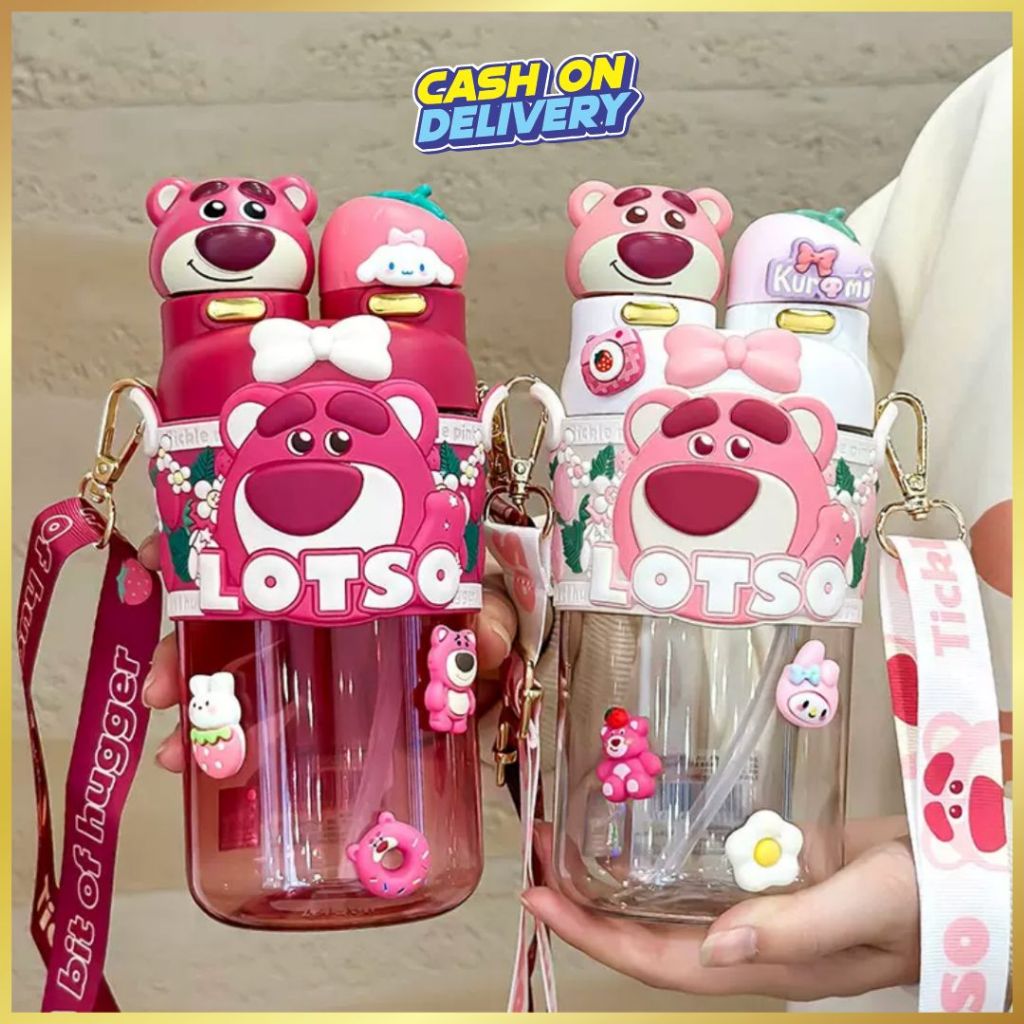 BOTOL TEMPAT MINUM KARAKTER ANAK SEKOLAH TK SD LAKI LAKI COWOK PEREMPUAN CEWEK SEDOTAN KOREA MURAH B