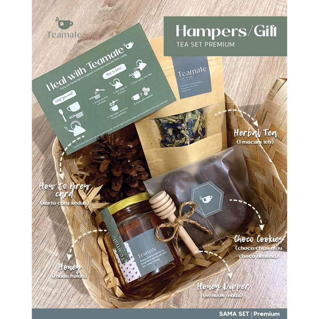 

Hampers BESEK Idul Fitri Gift Tea Set Parsel Hadiah Ulang Tahun Set Teh Premium