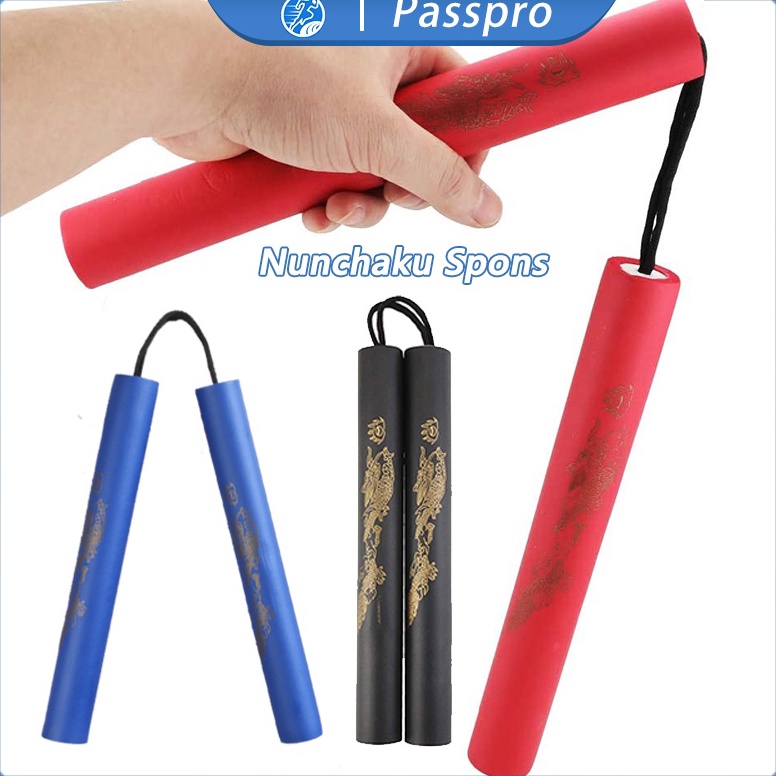 REKOMENDASI Nunchaku Busa Motif Naga  Foam Sponge Nunchaku Double Stick Untuk Latihan
