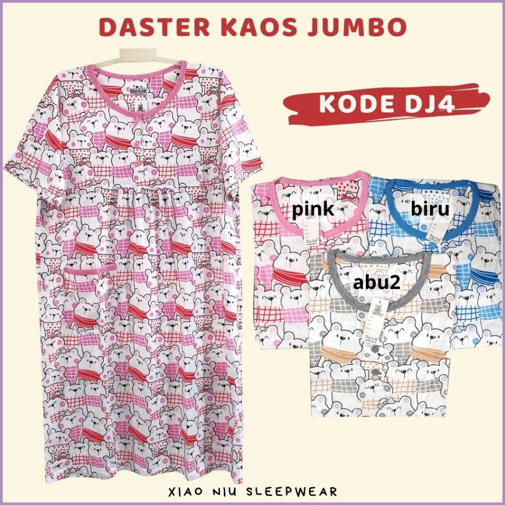 Sale Daster Kaos Jumbo Siu Lie LD 12  Baju Tidur Wanita