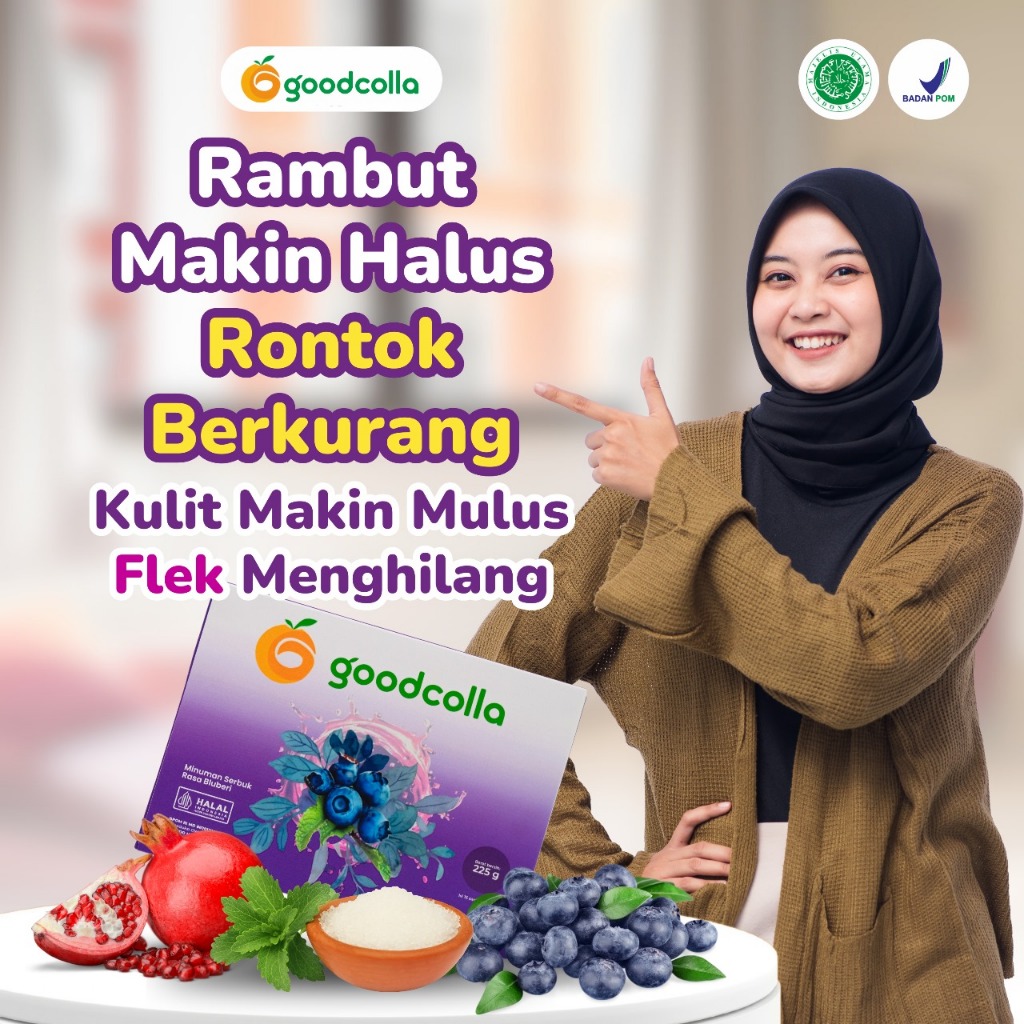 Goodcolla Collagen Drink Minuman Kolagen Glutathione Pemutih Badan Pencerah Kulit Wajah Bpom Ori