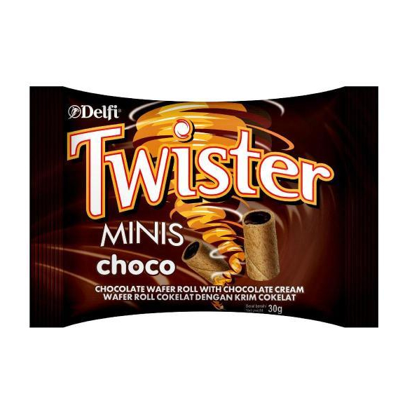 

twister minis cokelat 30gr - twister wafer cokelat - twister minis cokelat