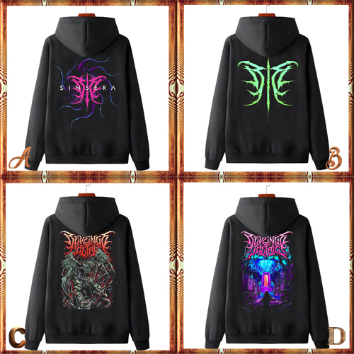 Zipper Hoodie Revenge The Fate Hoodie Ritsleting Bahan Cotton Fleece