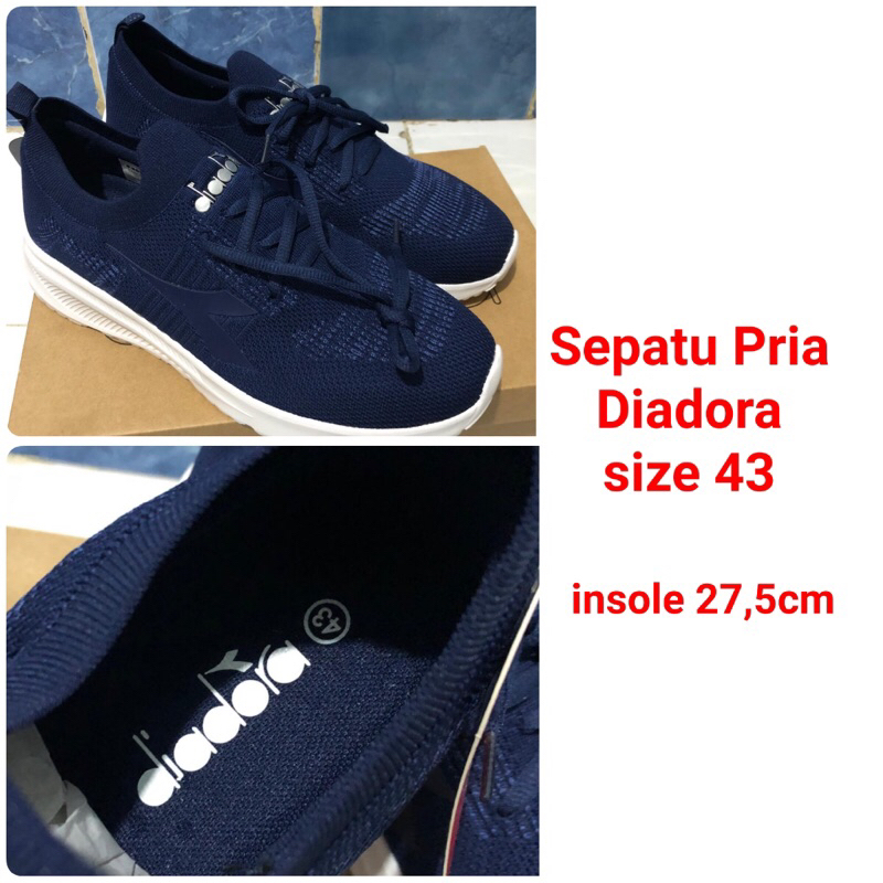 Sale sepatu Pria Diadora ori size 43 navy blue