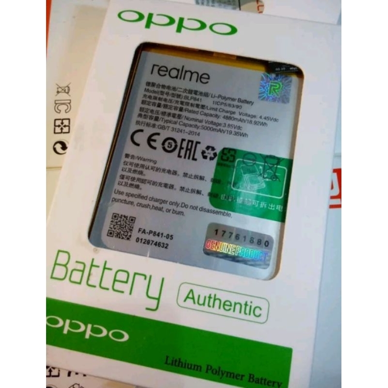 RealMe BLP911 BLP-911 Original 100% GENUINE Battery Batre Baterai RealMe 9 RealMe 9i RealMe 9 Pro Re