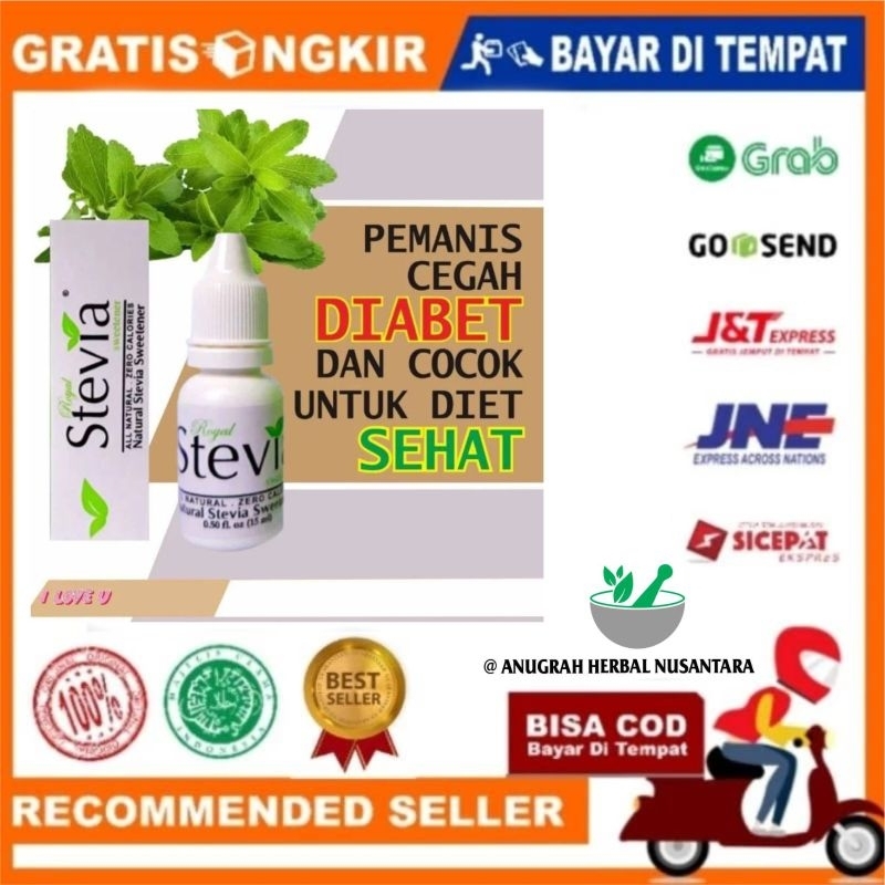 

ROYAL SETEVIA PEMANIS CAIR ALAMI NOL KALORI BOTOL PLASTIK 15 MILI ML DIET