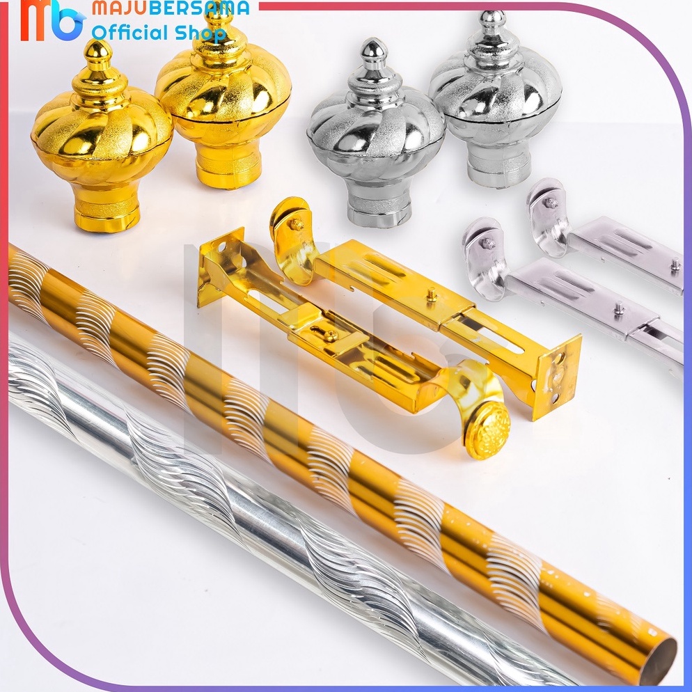 Makin murah Besi Gorden Full SetTiang GordenRel GordenBatang Hordeng