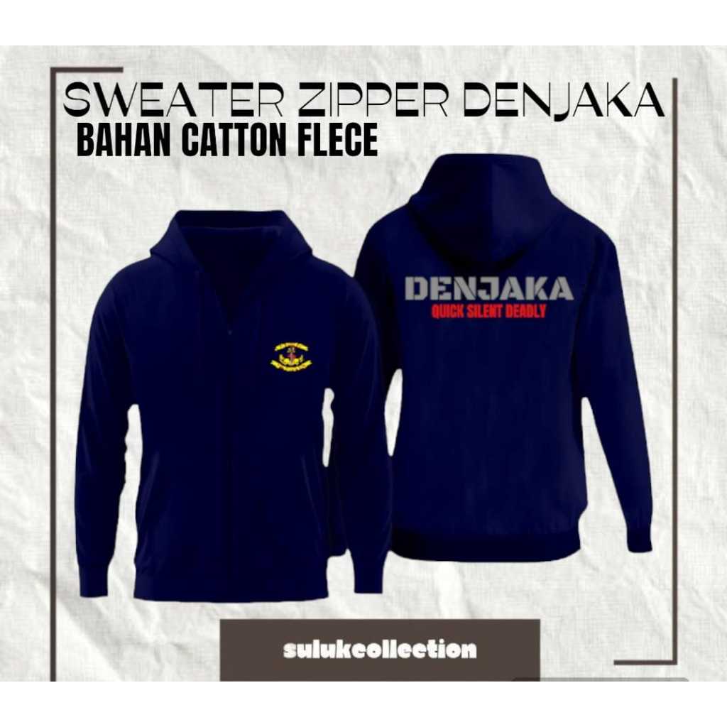 Jaket Resleting DENJAKA Terbaru / jaket Denjaka / Bahan Catton Flece