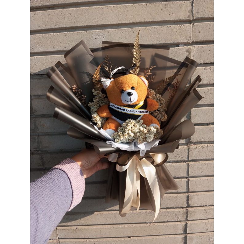 BUKET/HADIAH WISUDA BONEKA BUNGA KERING