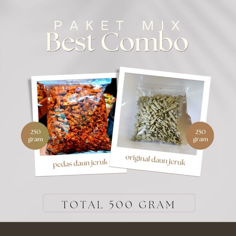 

paket mix basreng pedas daun jeruk & original daun jeruk