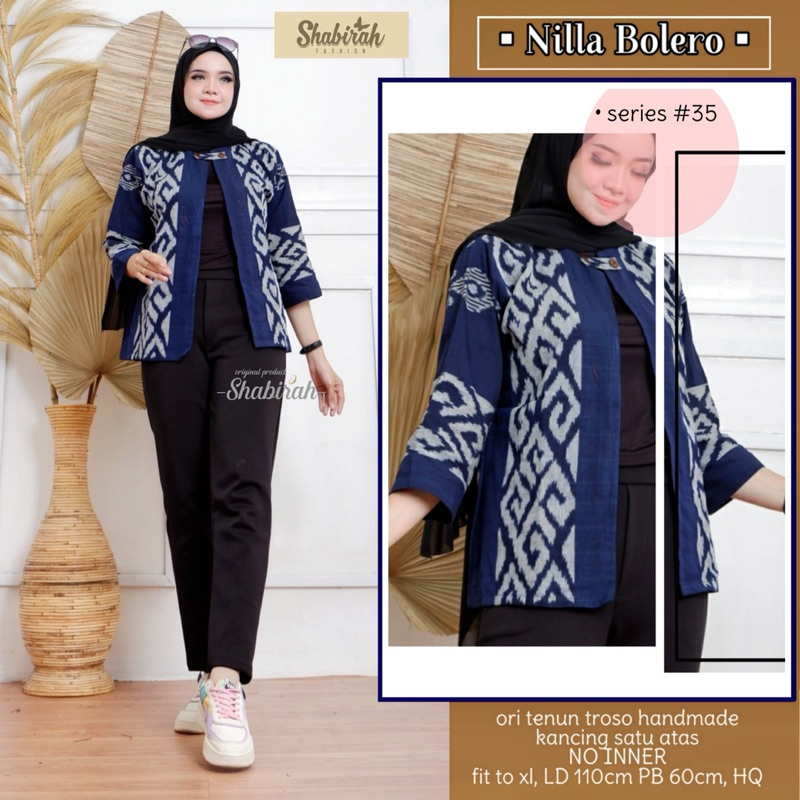 ORI SHABIRAH - NILA BOLERO TENUN ATASAN WANITA / BLUS MAHASISWA / OUTER KERJA BATIK / BLAZER TENUN T