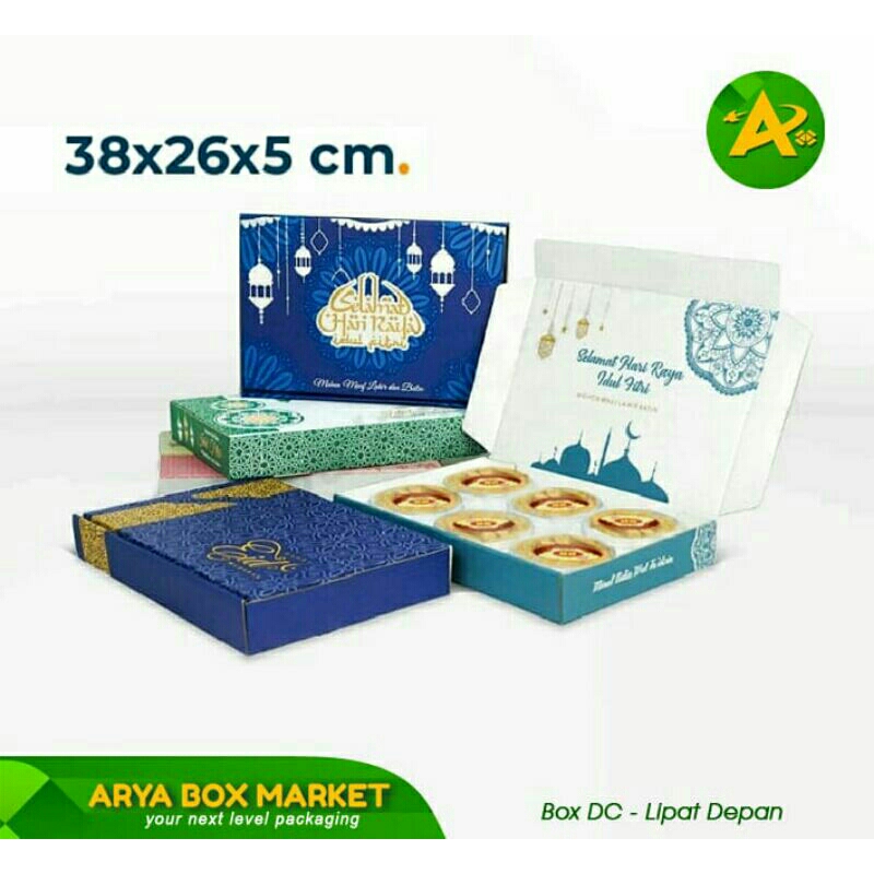 

Box Kue Kering 38x26x5.5cm Toples 250gram Isi6/Kemasan kue/Lebaran/Oleh-oleh