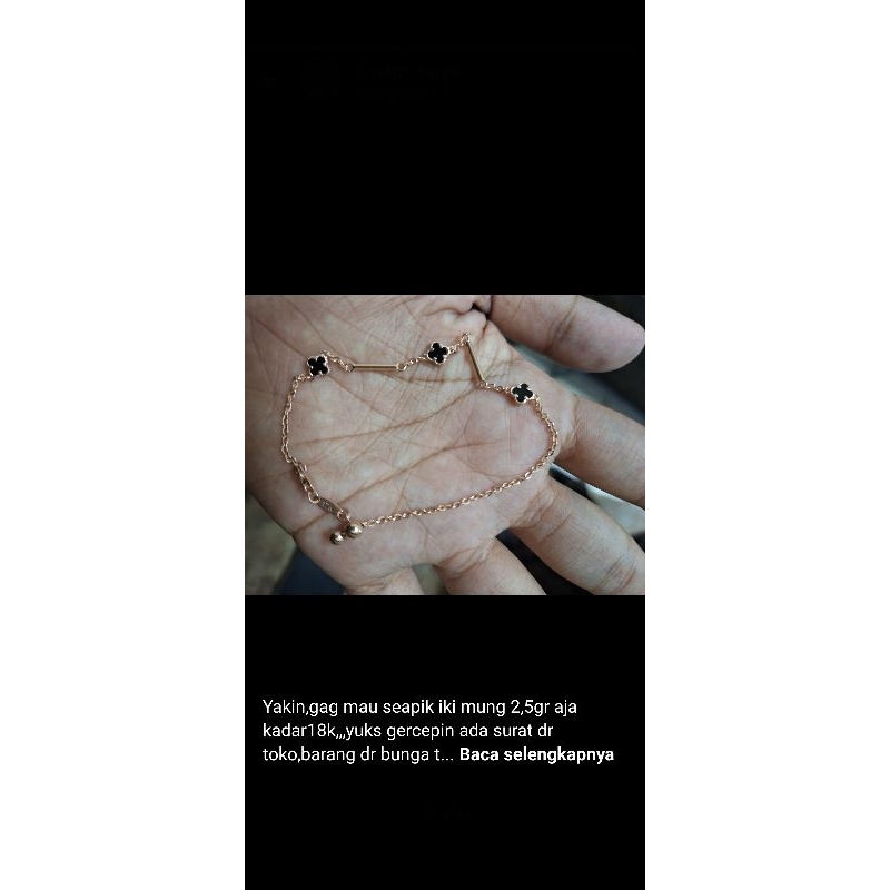 gelang emas  cloper kadar 17k