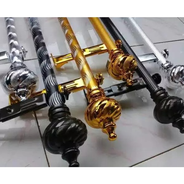 Silahkan Belanja Batang gorden full set besi batang gorden set komplit kuat tahan lama