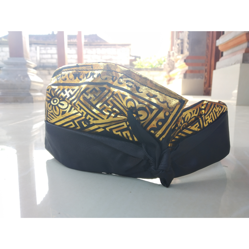 Udeng Prada Jadi Langsung Pakai Warna Warni Hitam Putih Merah Kuning Biru Pakaian Adat Souvenir Bali