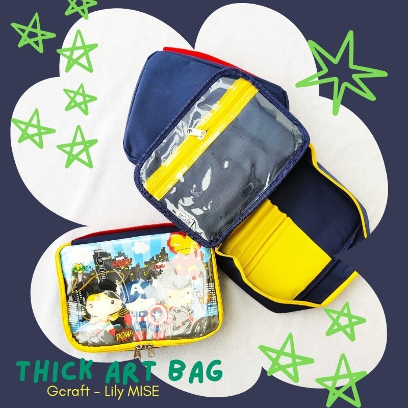 

thick art pouch - tempat pensil - kotak pensil - pencil pouch