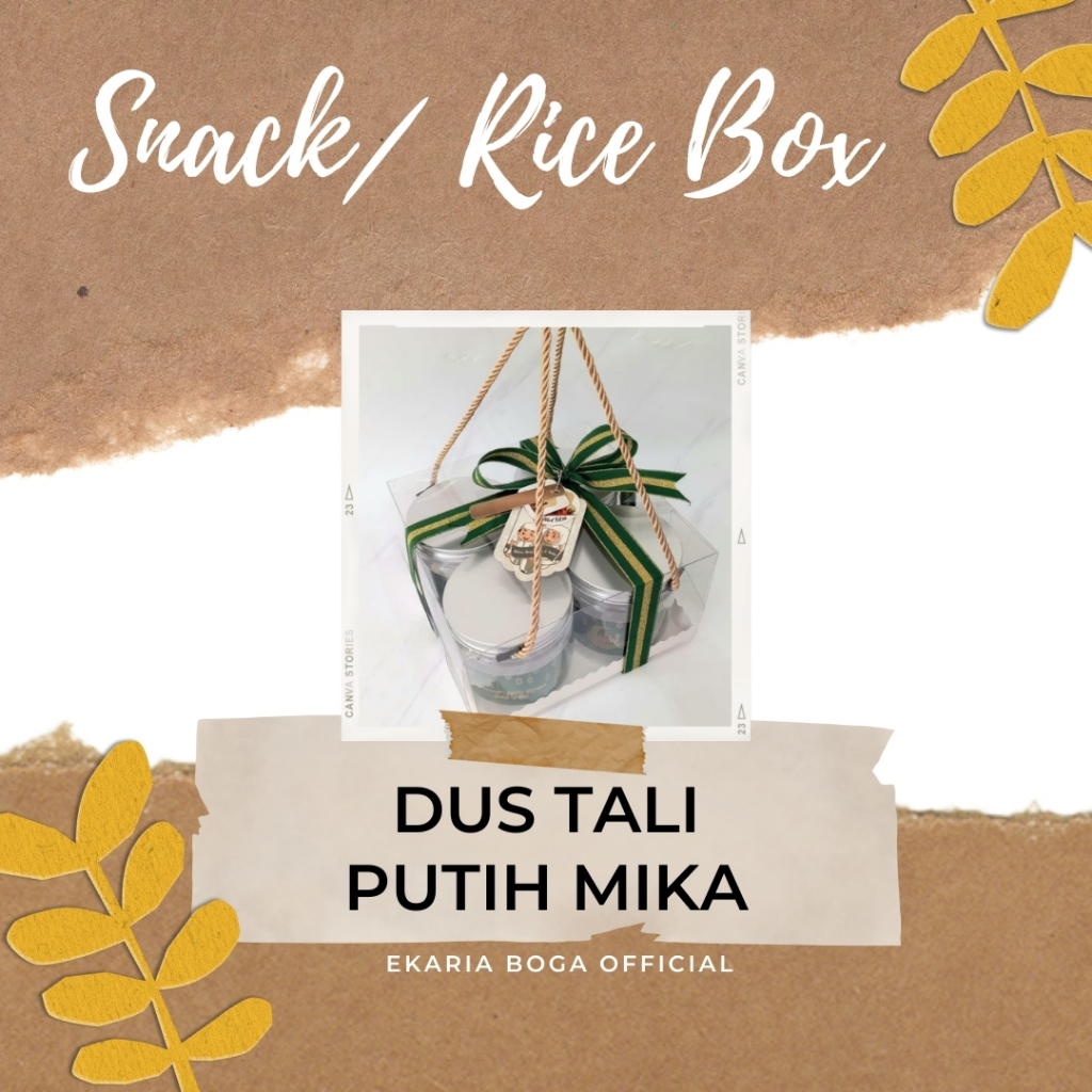 SNACK BOX / RICE BOX | DUS KUE/ ROTI/ CAKE/ MAKANAN | JINJING | TOPLES | HAMPERS | DUS TALI PUTIH MI