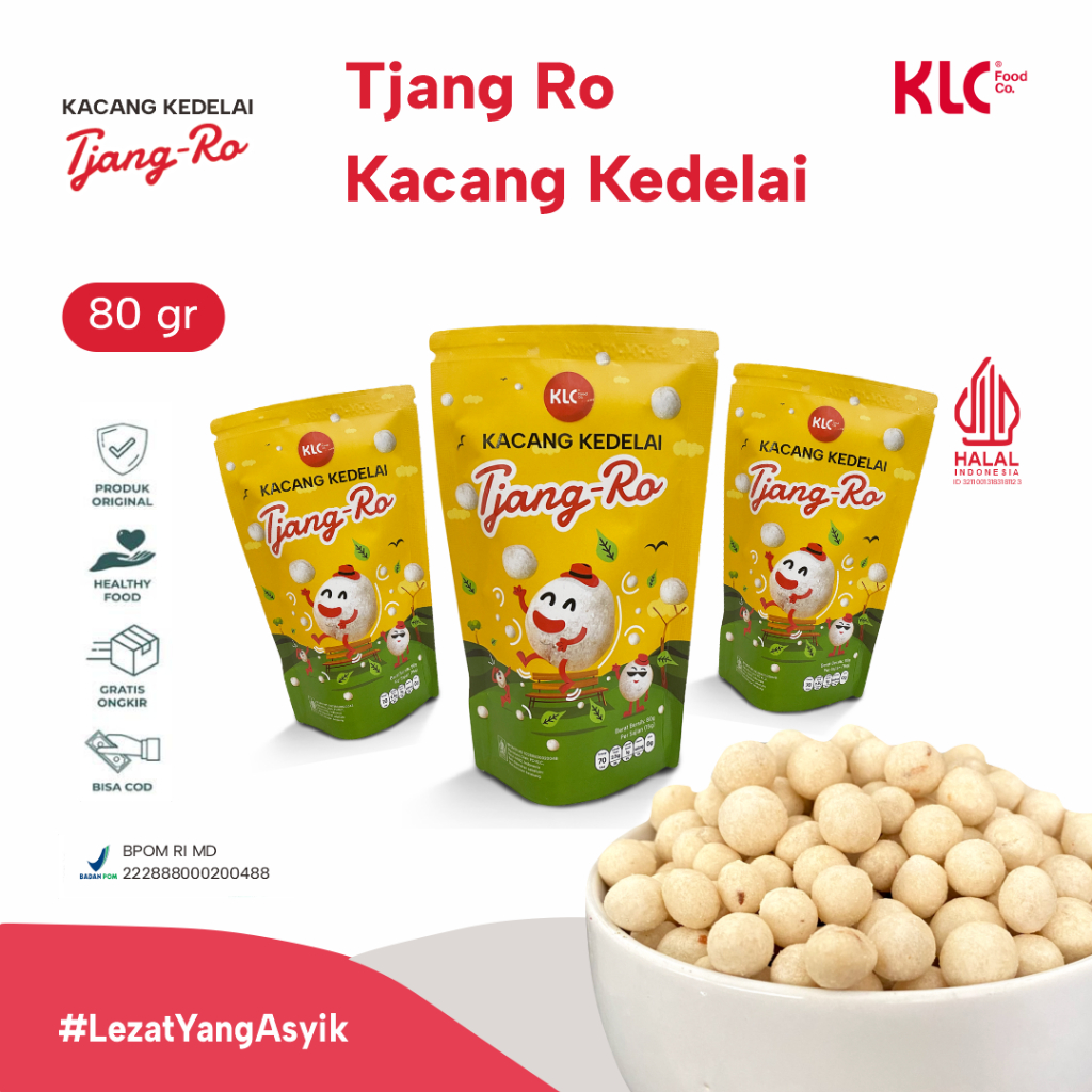 

Sukro Kacang Kedelai Tjang-Ro Snack KLC 80gr - 3 Pcs