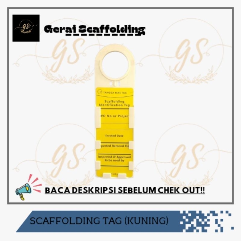 SCAFFOLDING TAG (KUNING)
