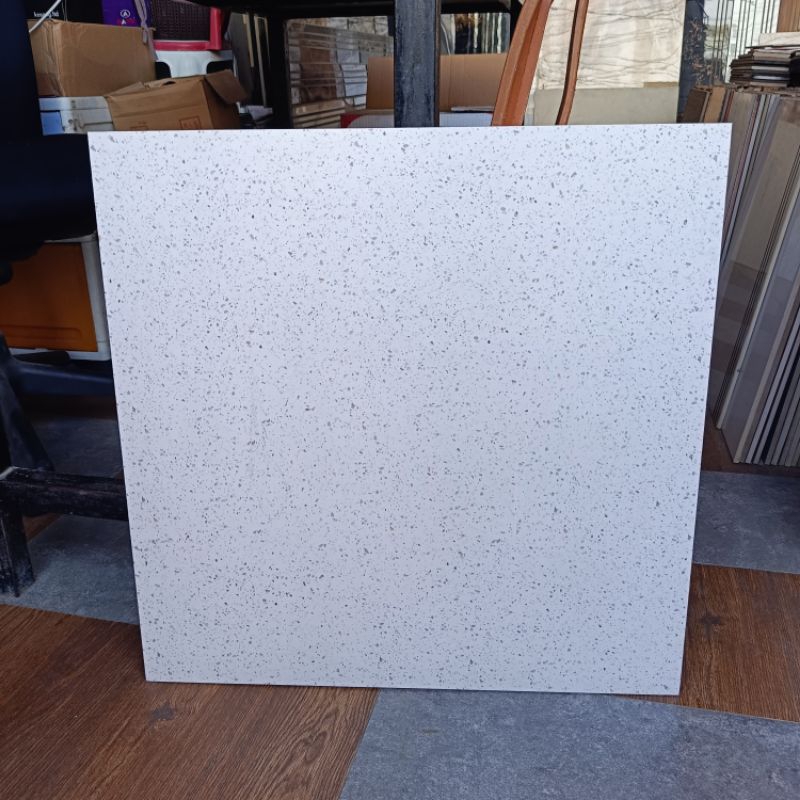 Granit Lantai 60x60 white terazo/indogres