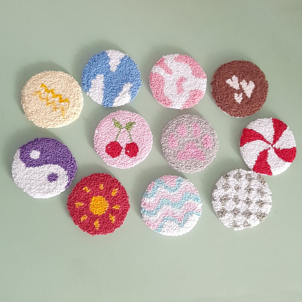 mini coaster punch needle/ car coaster punch needle