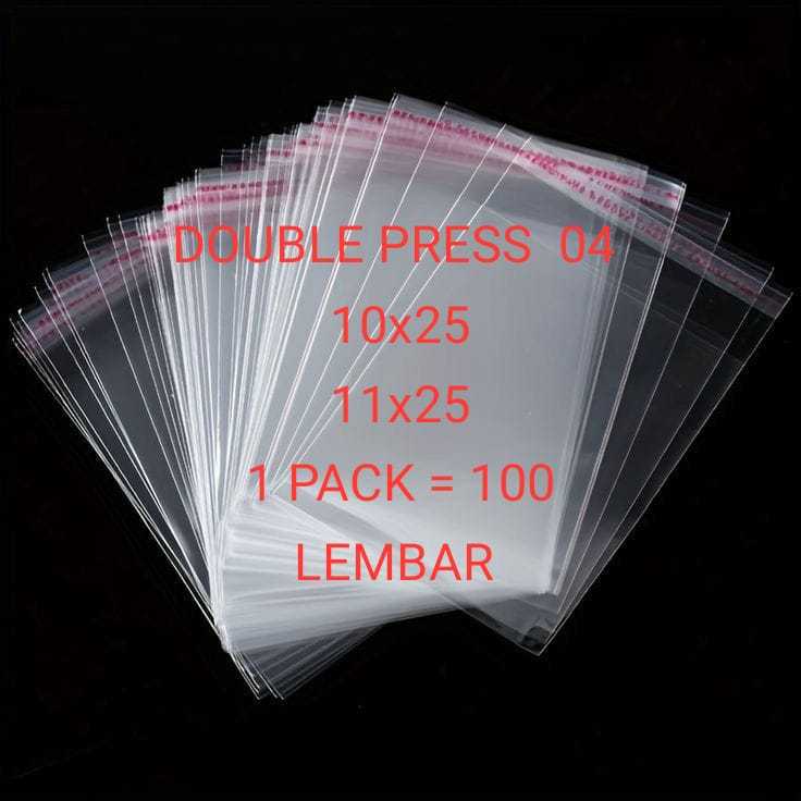 

10x25 04 11x25 04 | 100 LEMBAR PLASTIK OPP SEAL SCRAF KERUDUNG