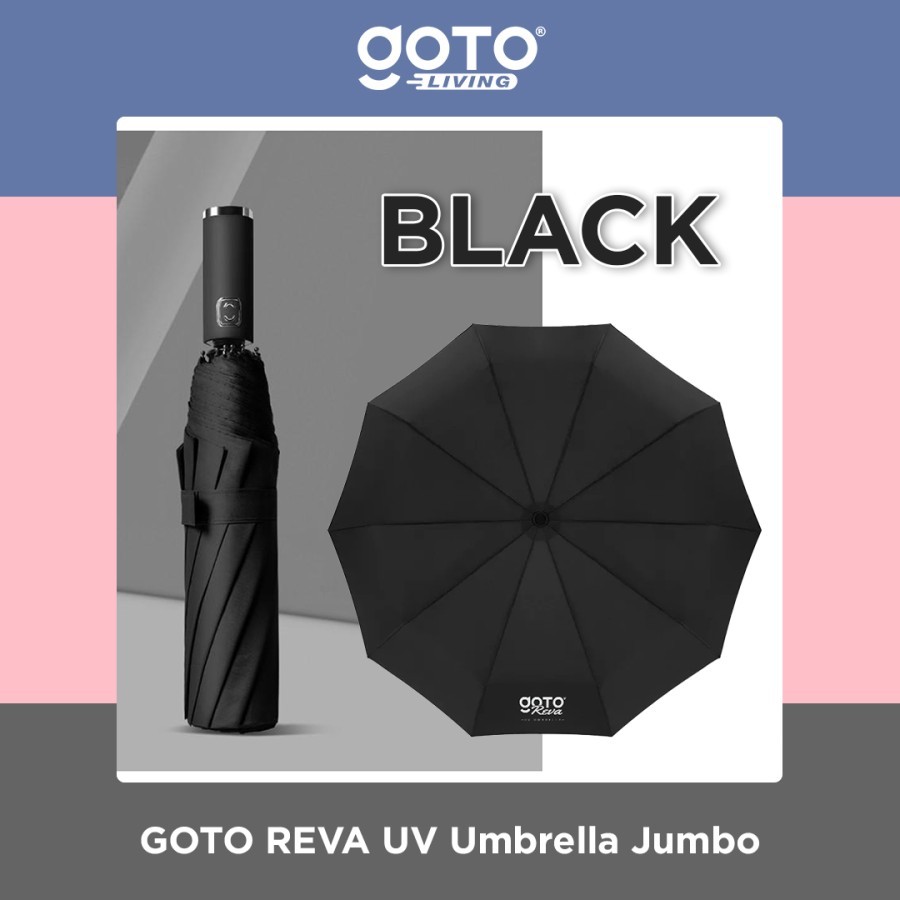 Payung Lipat Umbrella Otomatis Polos Besar Anti UV Jumbo