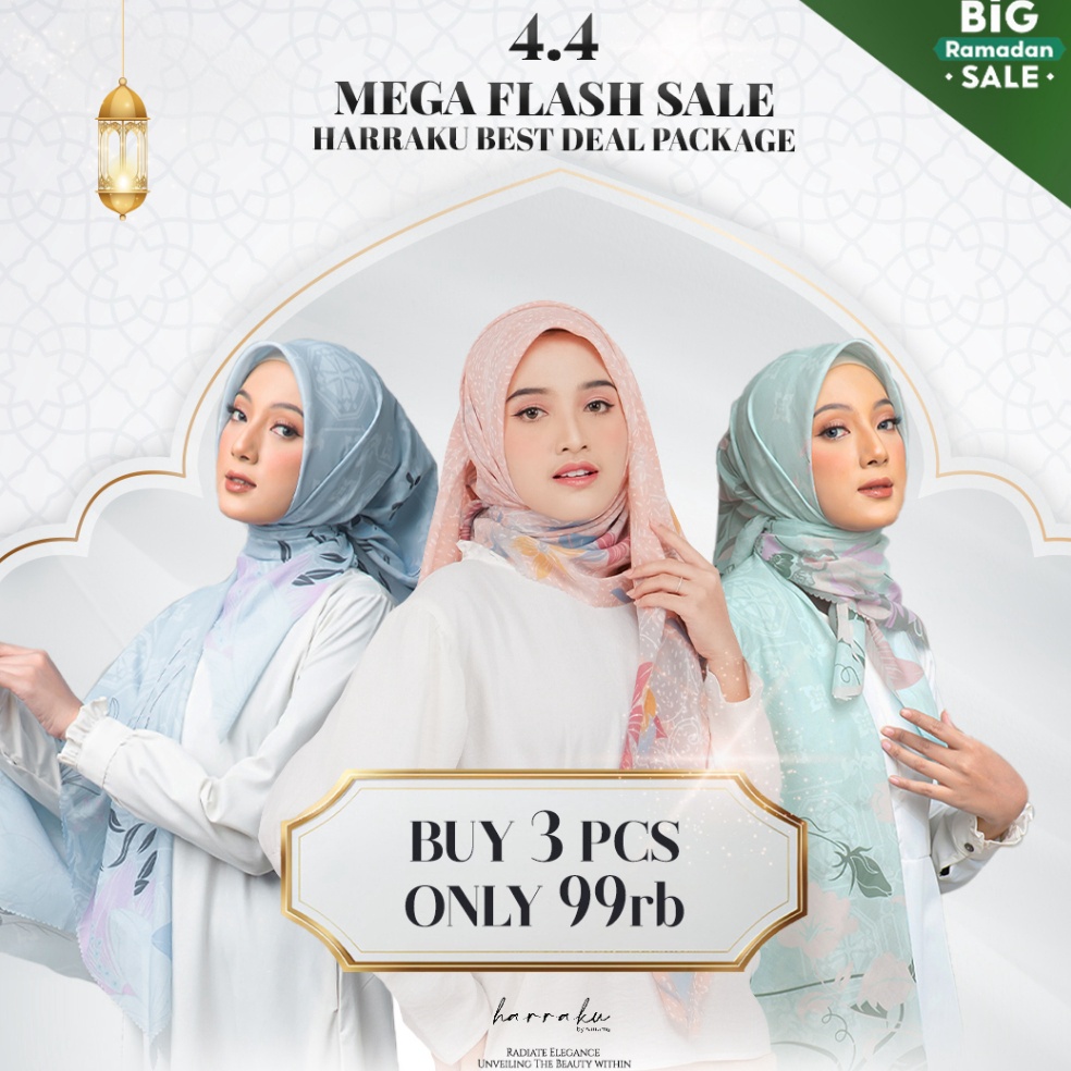 ART Y72U HARRAMU Kerudung Segiempat Printing Bundling Part 2  Jilbab Segiempat Motif Voal Paris Prem