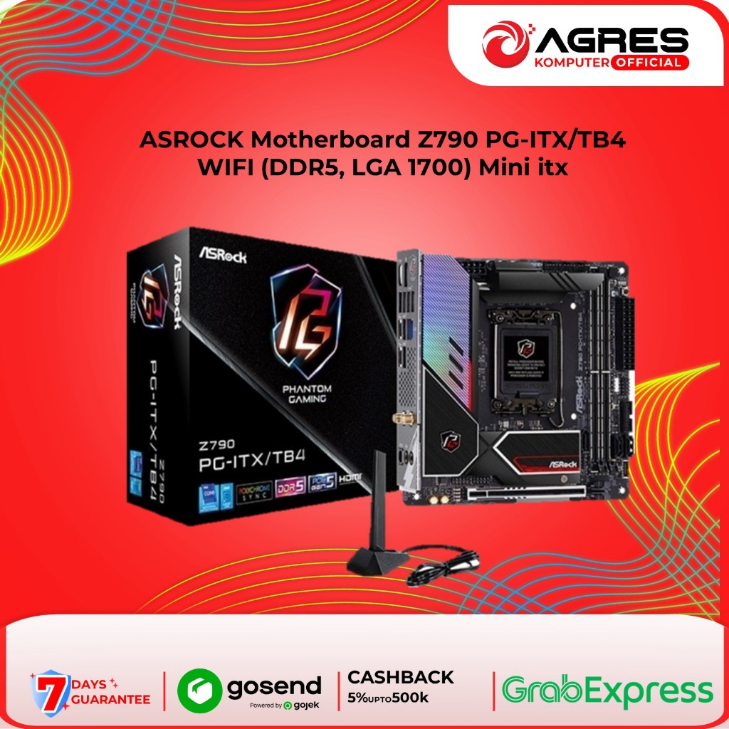 ASROCK Motherboard Z790 PG-ITX/TB4 WIFI (DDR5, LGA 1700) Mini itx