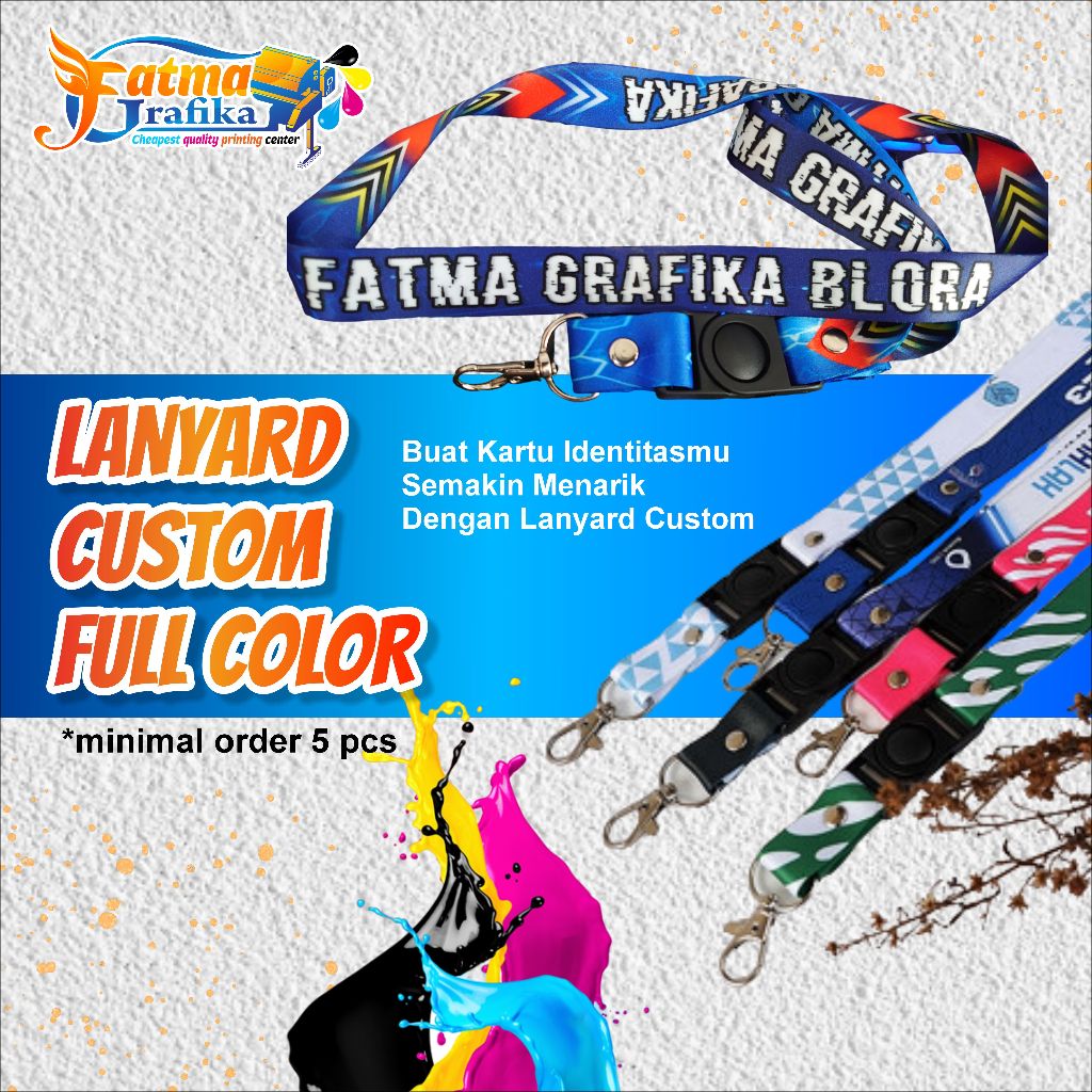 

CUSTOM LANYARD PRINTING STOPPER CETAK 2 SISI