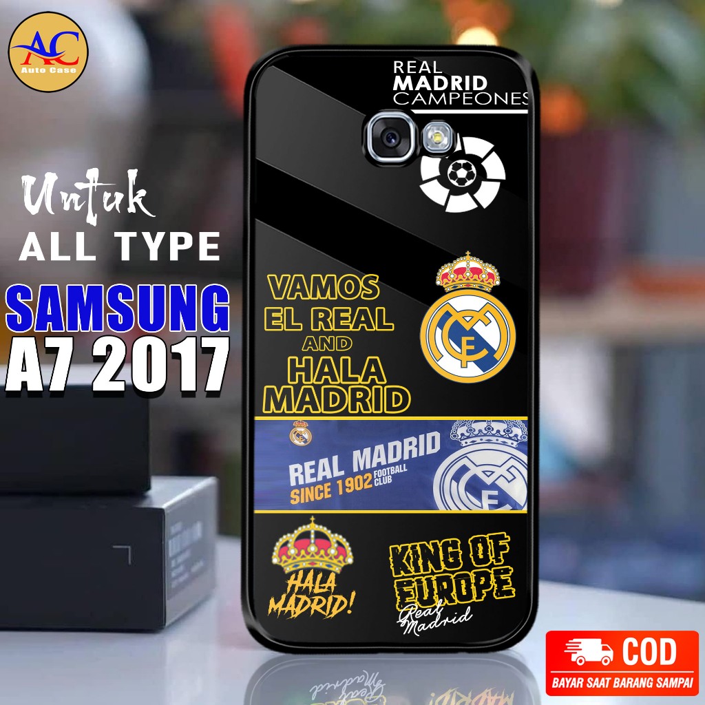 Case Hp Softcase Glossy SAMSUNG A7 2017FTBL Casing Silikon Handphone Pelindung Kamera