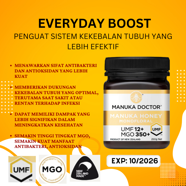 

Manuka Doctor MGO 350+ UMF 12+ manuka honey madu asli madu New Zealand Madu original Madu UMF
