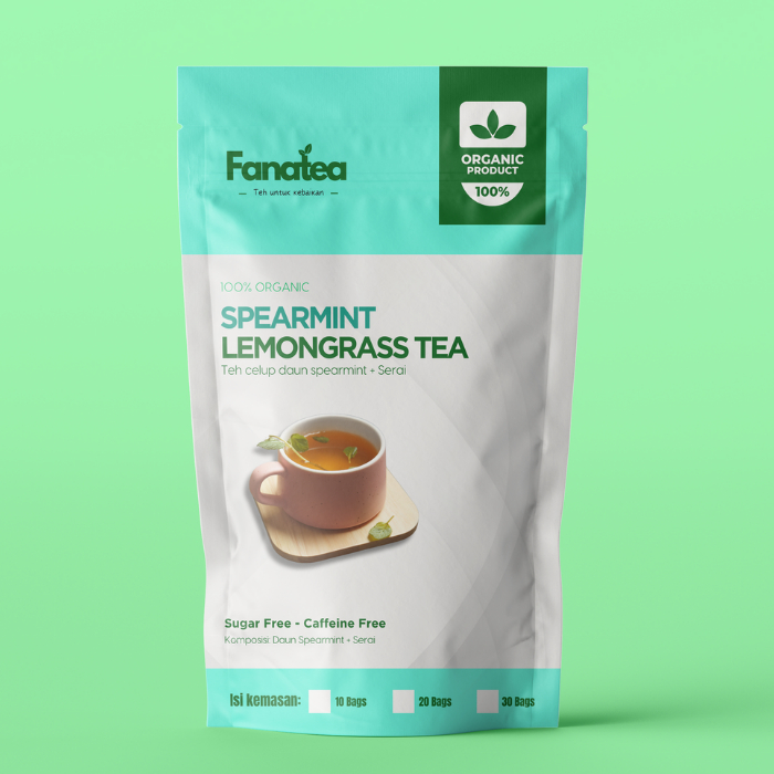 

Spearmint Lemongrass Tea - Fanatea - Teh celup daun spearmint + lemongrass isi 10/20/30 bags
