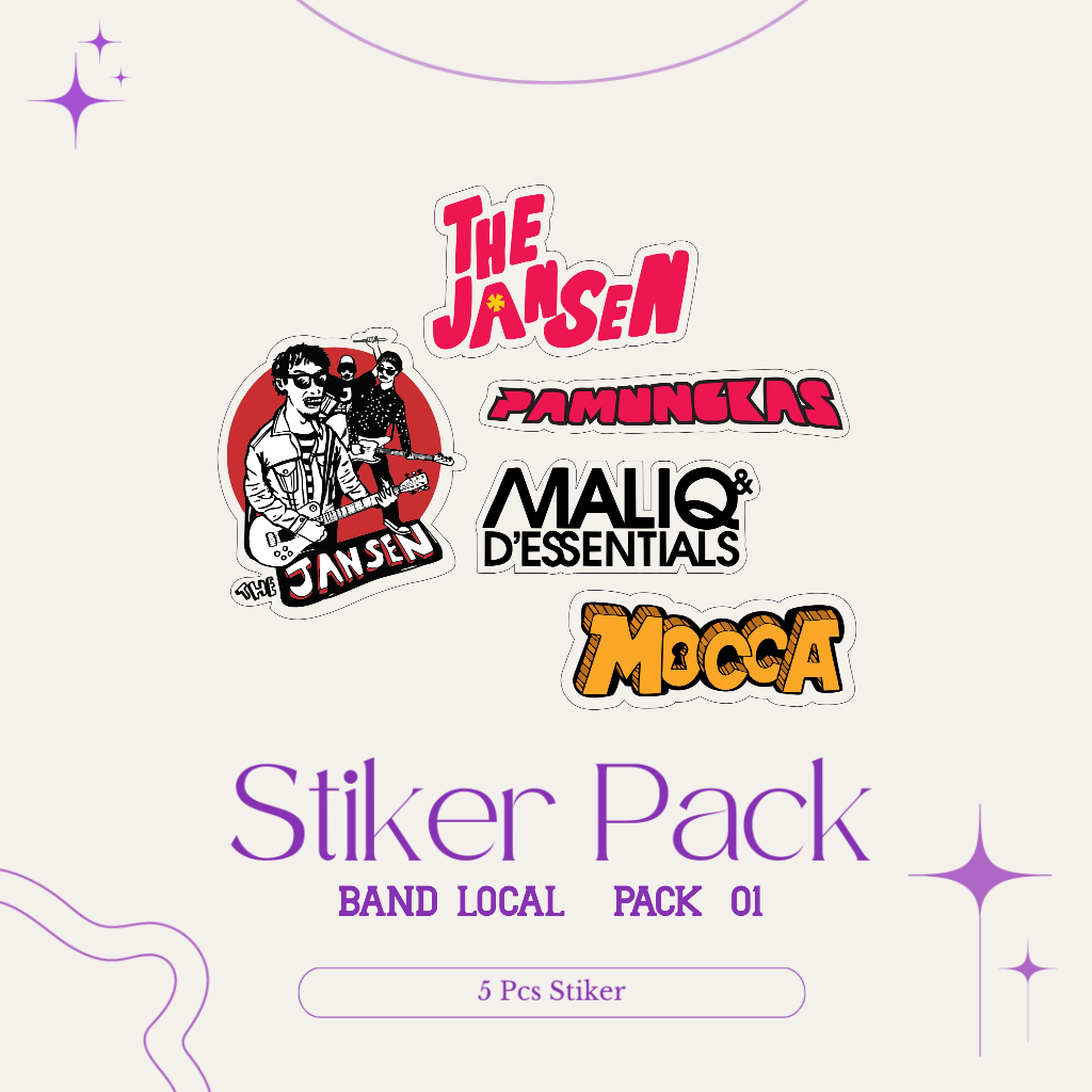 

STICKER AESTHETIC - [ BAND LOKAL 05] /Stiker Aesthetic /Sticker Laptop /Stiker HP /Stiker Mobil