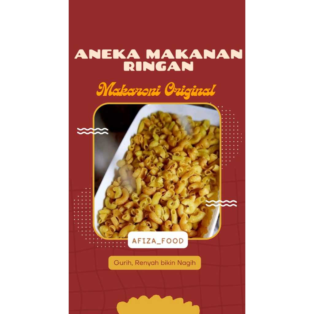 

Makaroni Original Kriuk 1 Kg Makaroni Dacil Original Cemilan bikin Nagih by Afiza Food