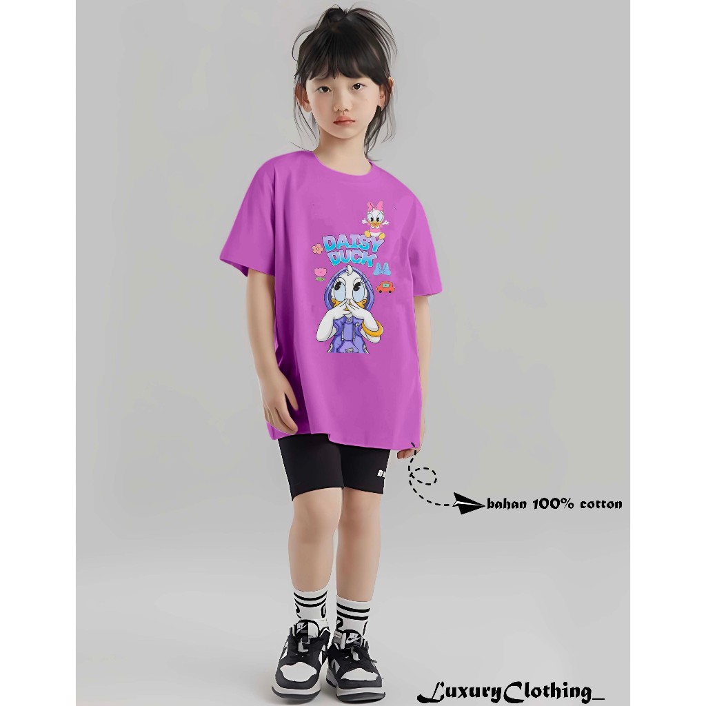 Baju Kaos Anak Daisy Duck Bahan Premium