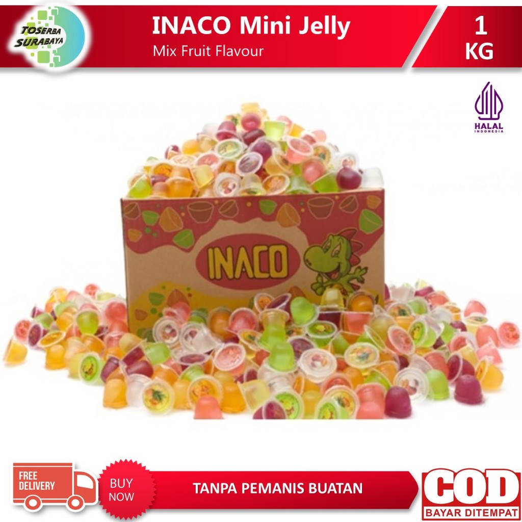 

JELLY INACO Mix Rasa 1KG - INACO Mini Jeli MURAH - HALAL