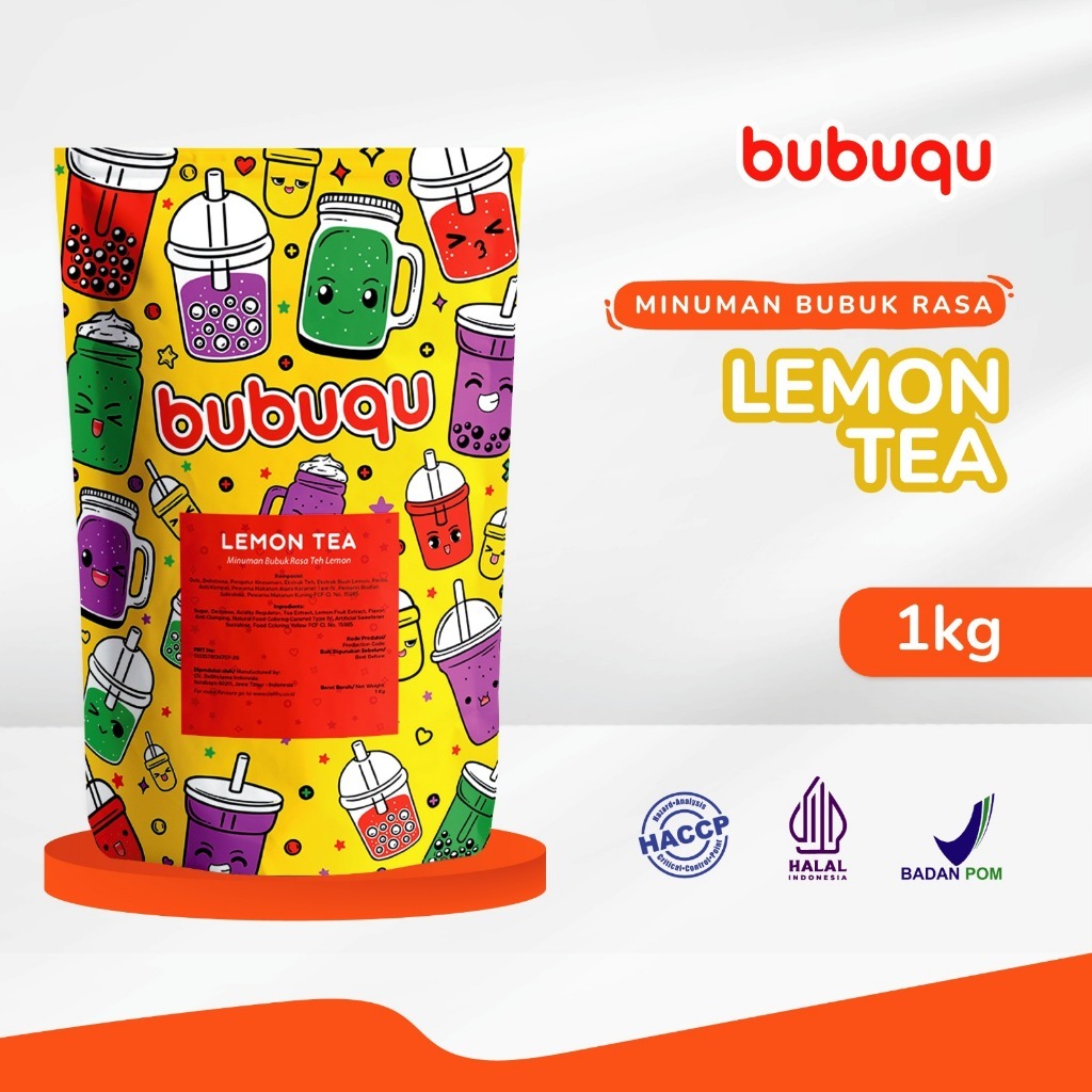 

Powder Drink Lemon Tea Bubuqu 1 Kg - Bubuk Minuman Teh Lemon