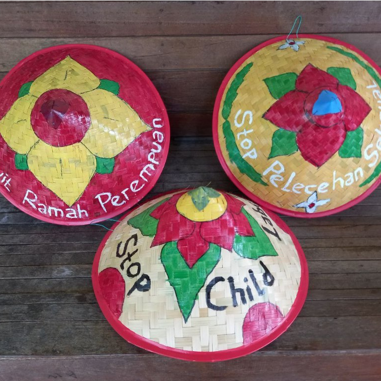 Caping Hias, Topi Caping Warna, Caping Petani Anak TK