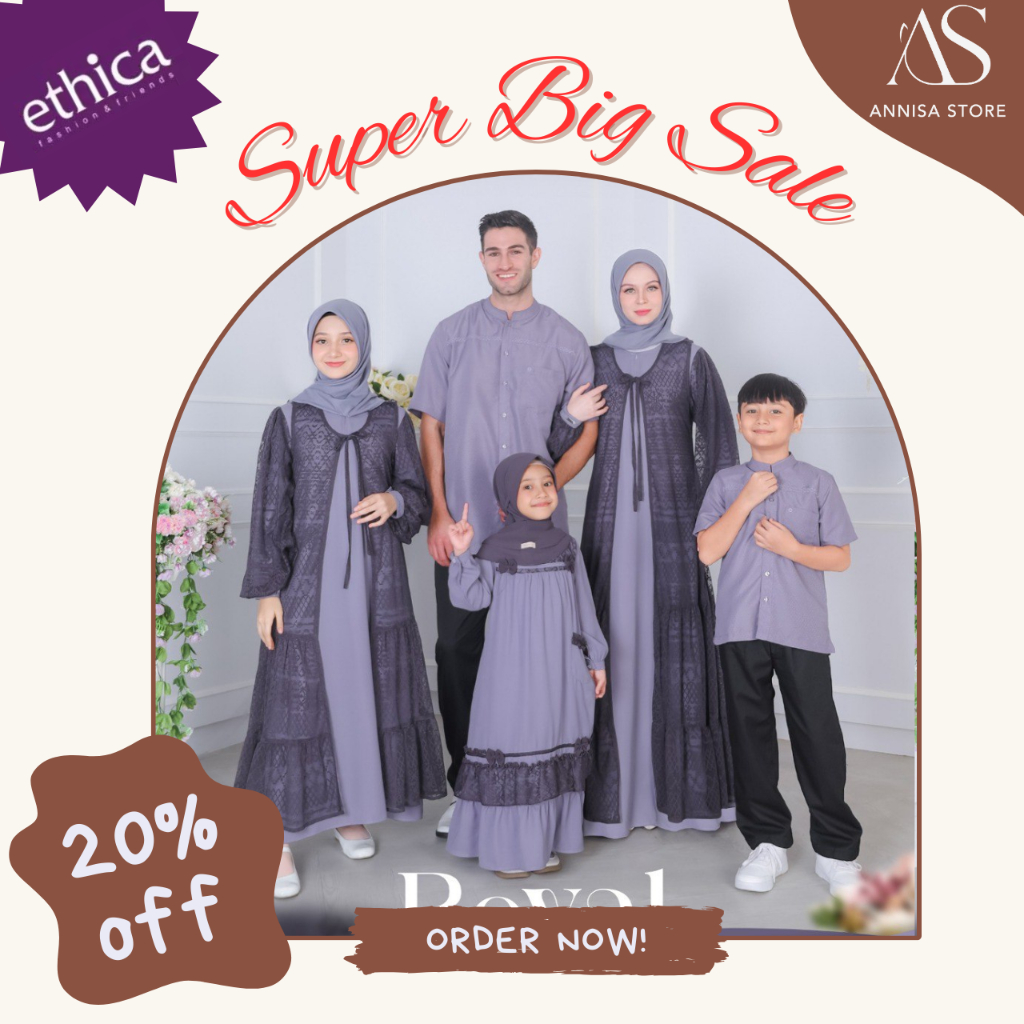 BAJU SARIMBIT KELUARGA ETHICA ROYAL 34 GOTHIC GRAPE  / BAJU SARIMBIT FAMILY COUPLE  ETHICA ROYAL 34 