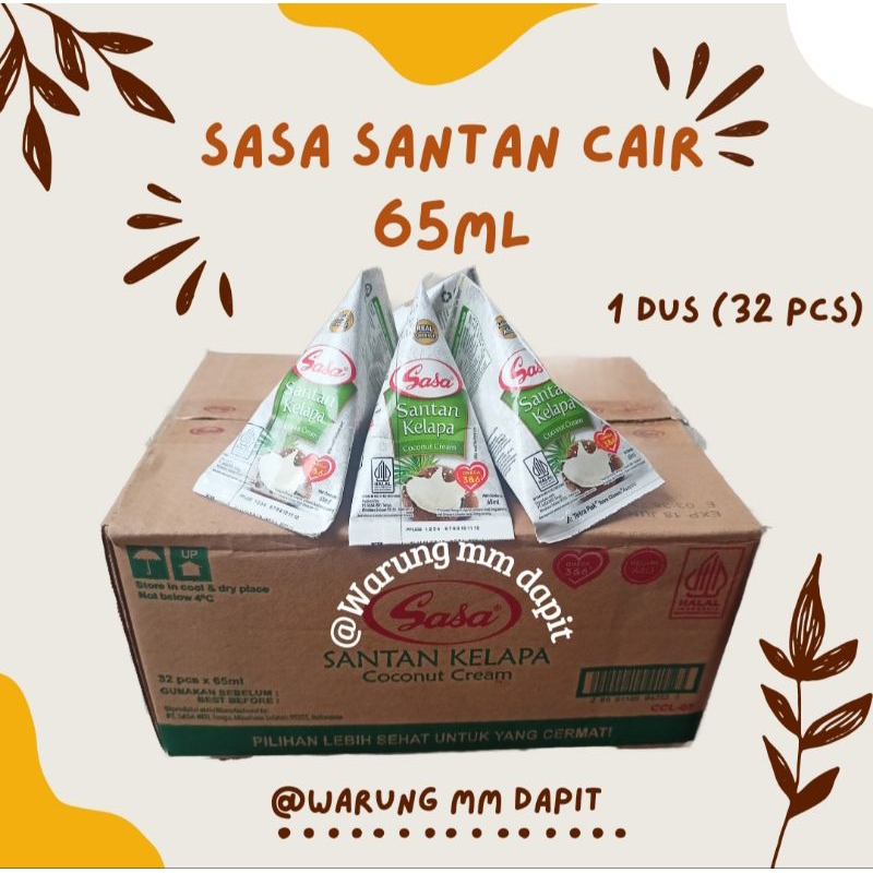 

Sasa Santan Cair 65ml - 1 Dus isi 32pcs