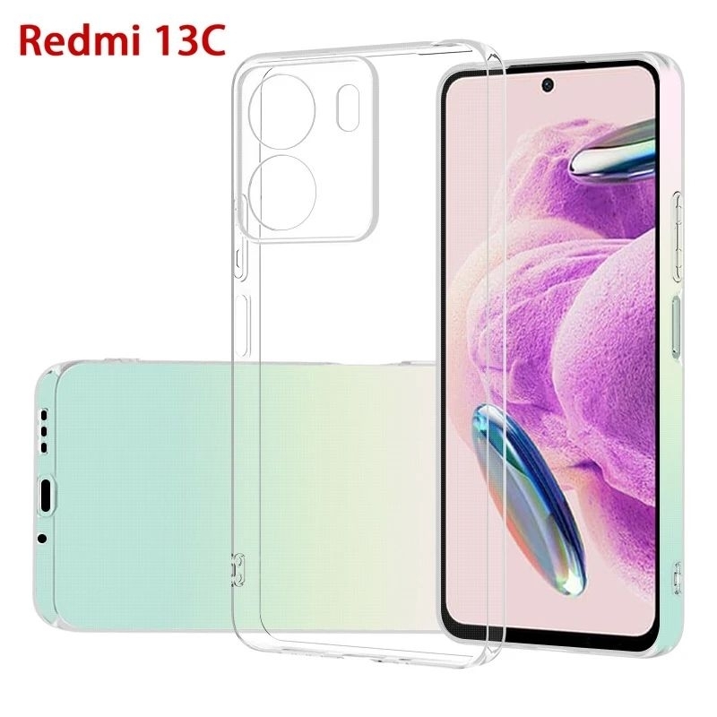 Case Clear Redmi 13c - Silikon Clear Case Premium Redmi 13c